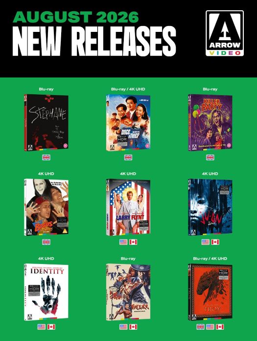Arrow Video's August 2026 slate
