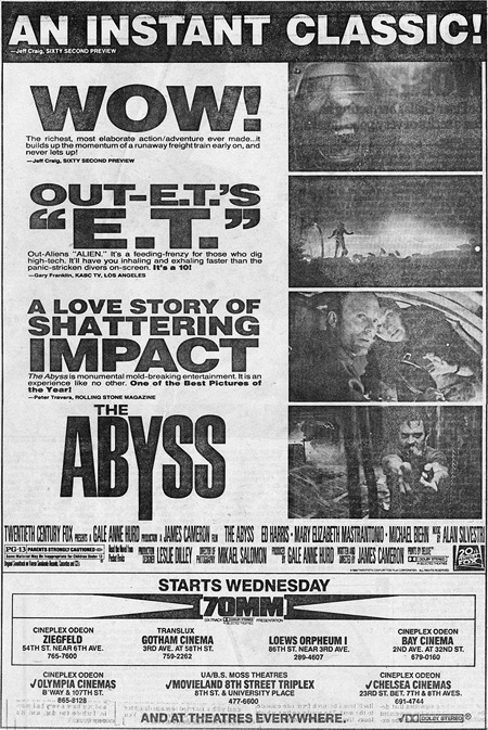 Abyss newspaper ad