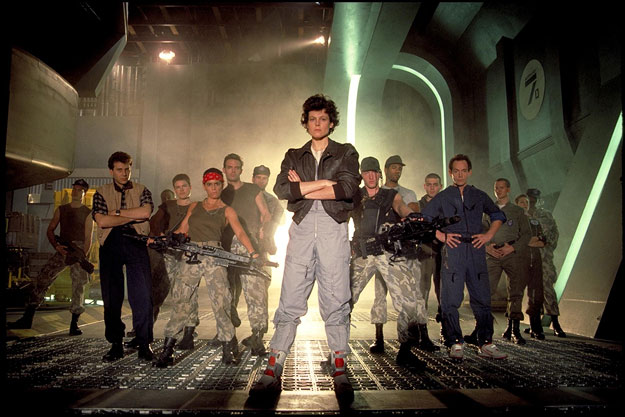 The cast of Aliens