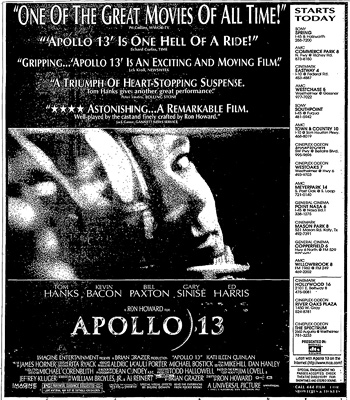 Newspaper ad for Apollo 13