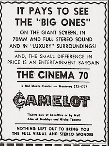 Camelot newspaper ad