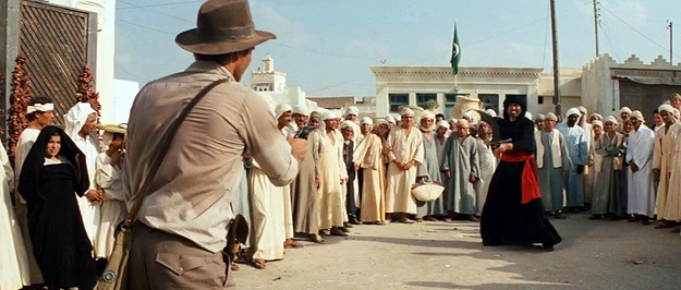 A scene from Raiders of the Lost Ark (1981)