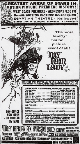 My Fair Lady - Los Angeles newspaper ad