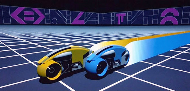 A scene from Tron