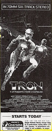 Tron newspaper ad re-release