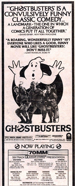 Ghostbusters L.A. Times ad
