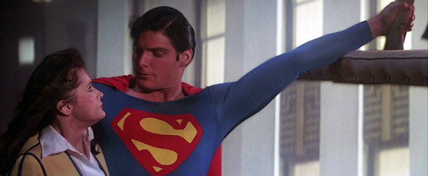 A screenshot from Superman: The Movie