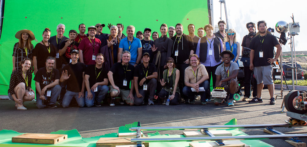 The Cast & Crew of Axanar at the end of Production Day #1 - photo by Aaron Harvey