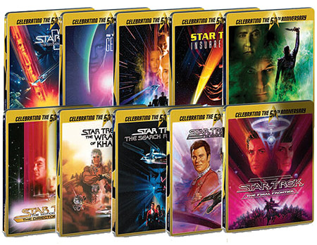 Star Trek feature film 50th Anniversary Steelbooks